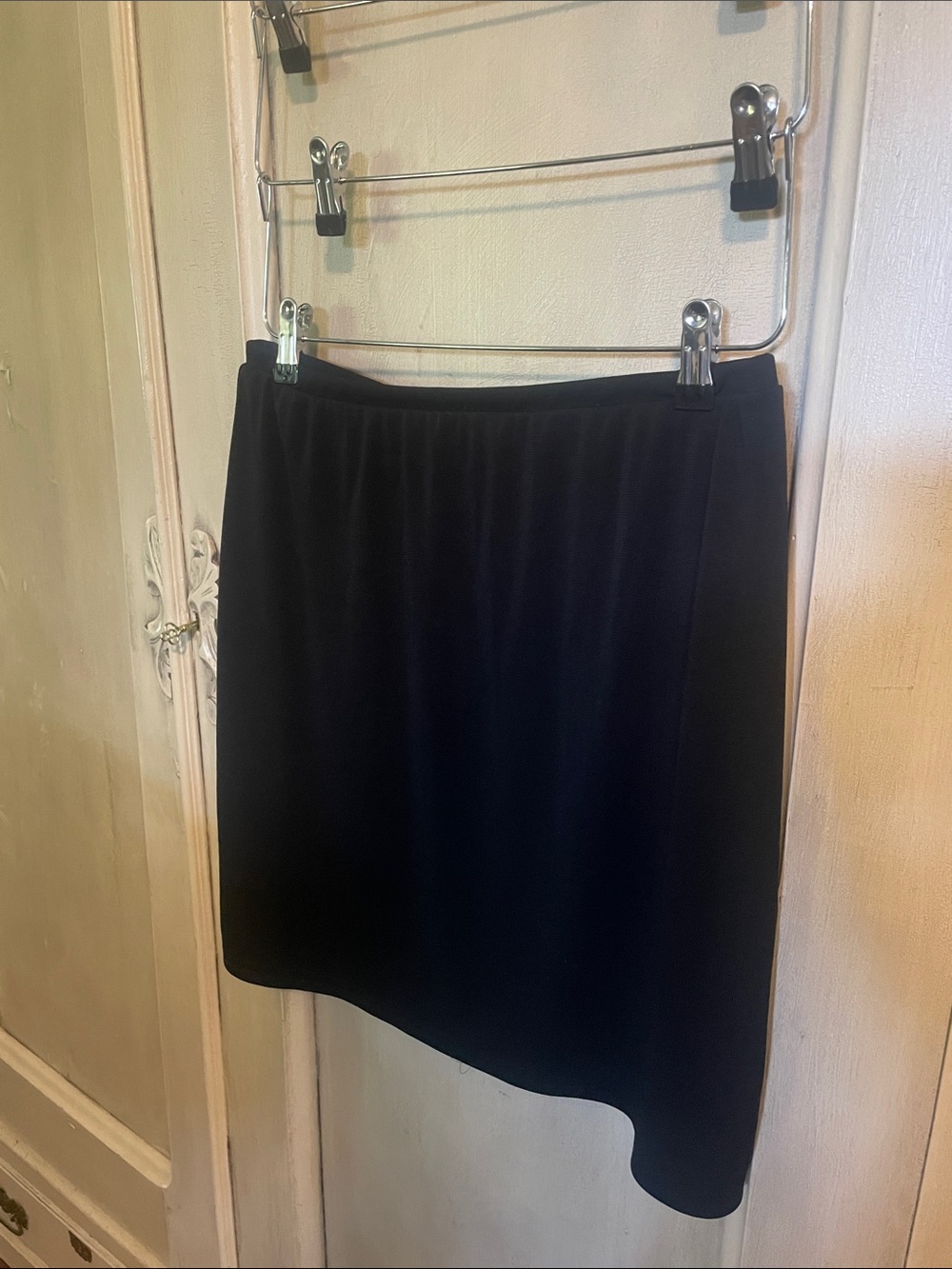 Sleek Black Asymmetrical Women's Skirt